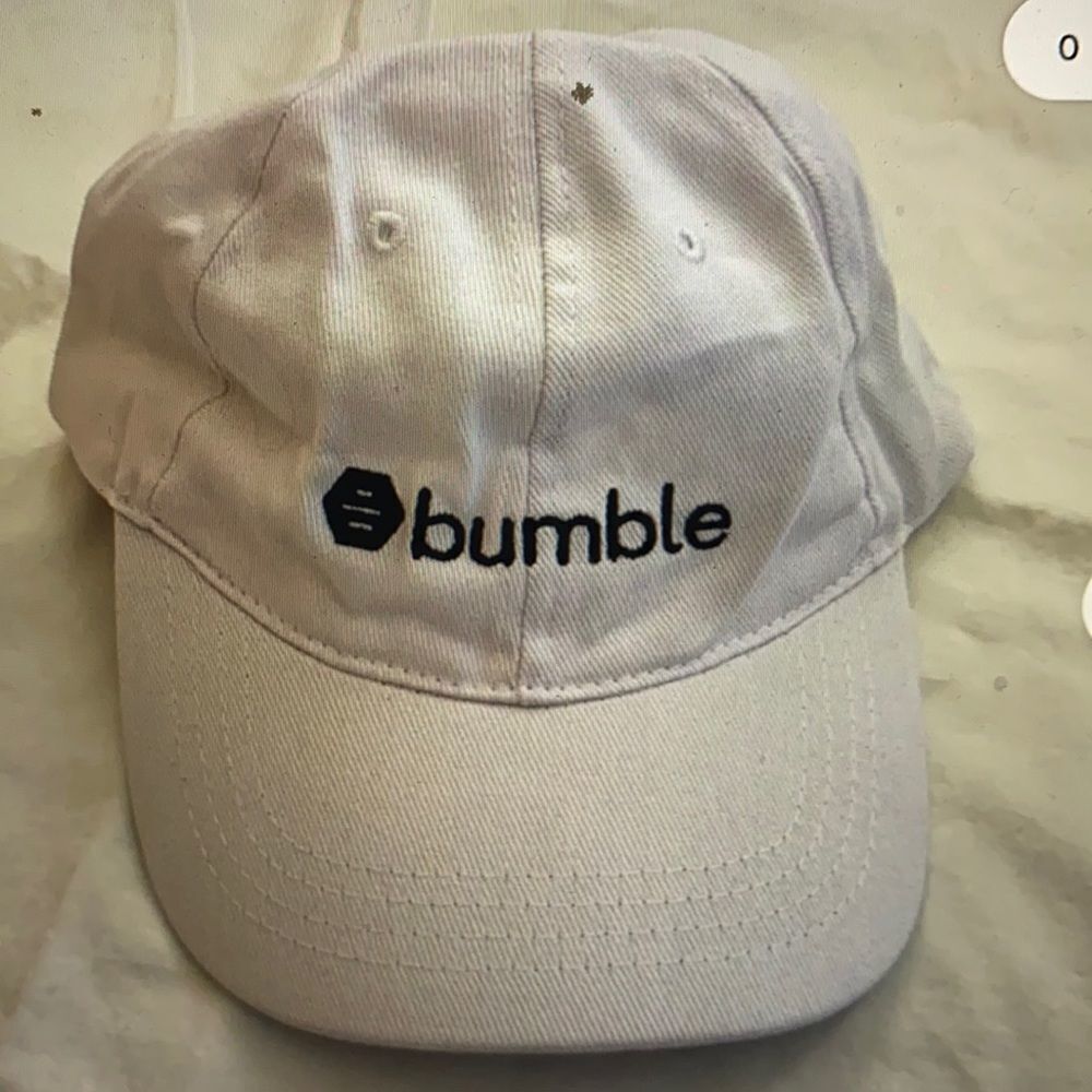 white Bumble baseball cap